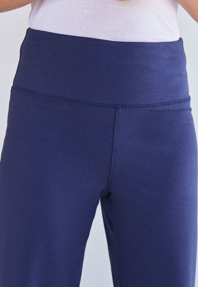 Rosie Straight Leg Bamboo Trouser - Navy