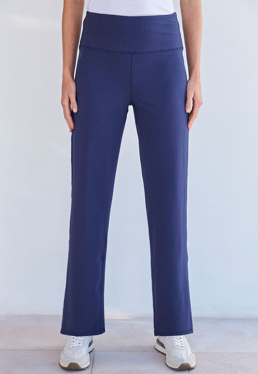 Rosie Straight Leg Bamboo Trouser - Navy