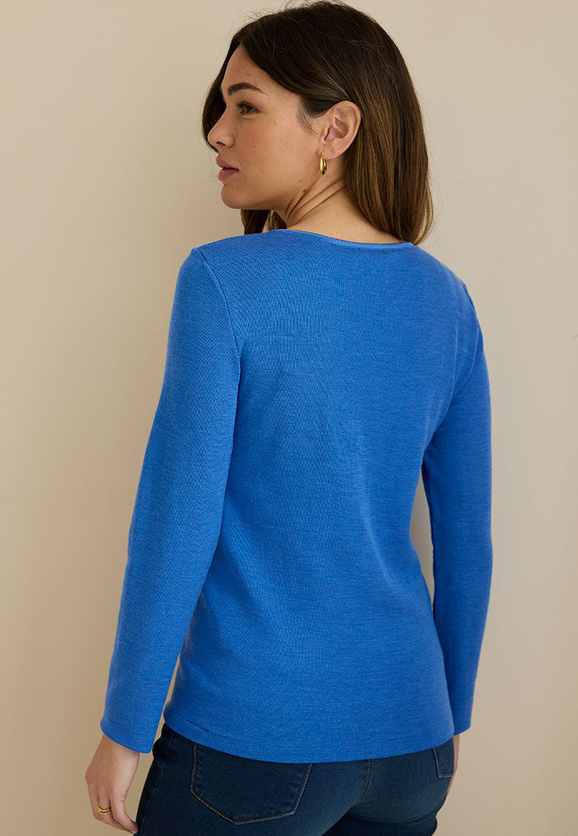 Sara Top - True Blue Back View