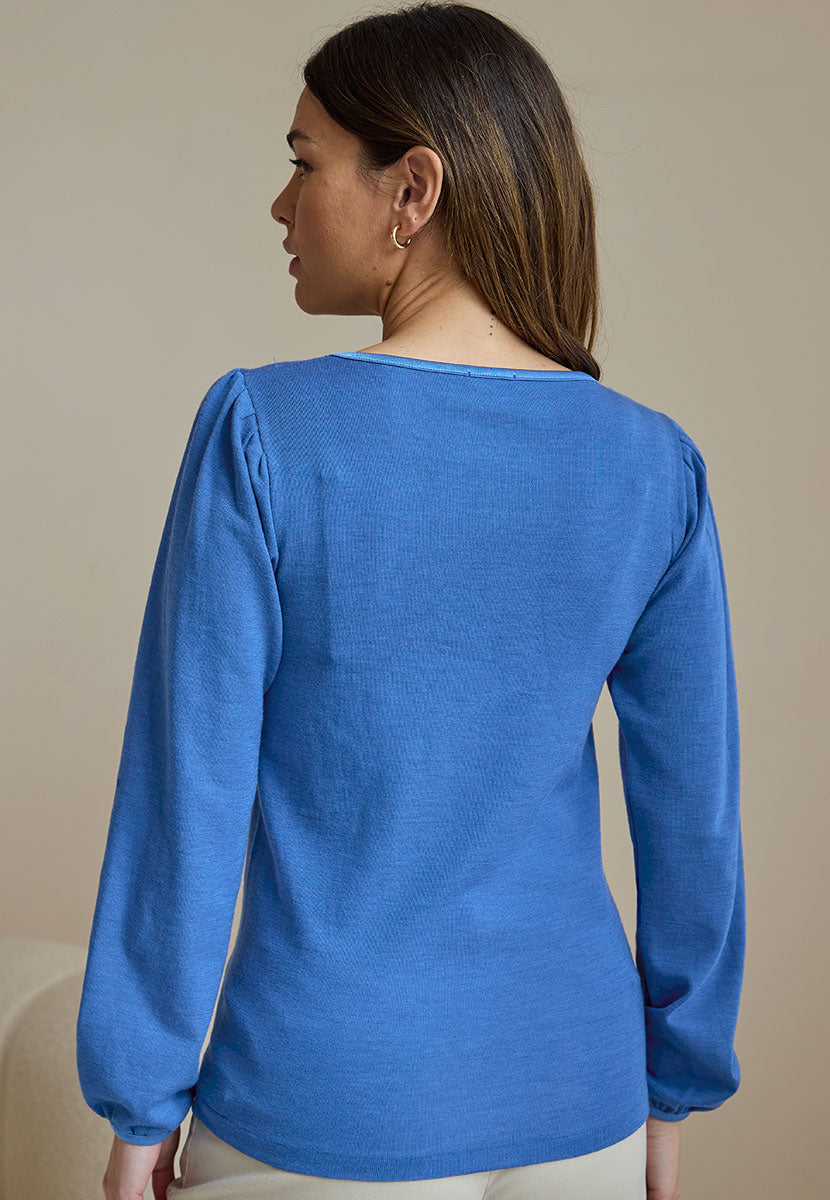 Sonia Merino Top - True Blue Back View