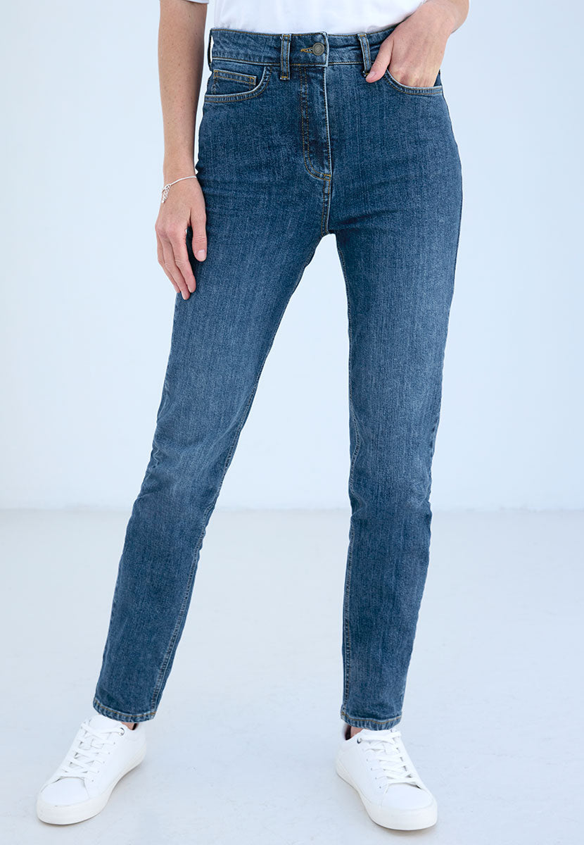 Sophia Slim Leg Jean - Mid Denim