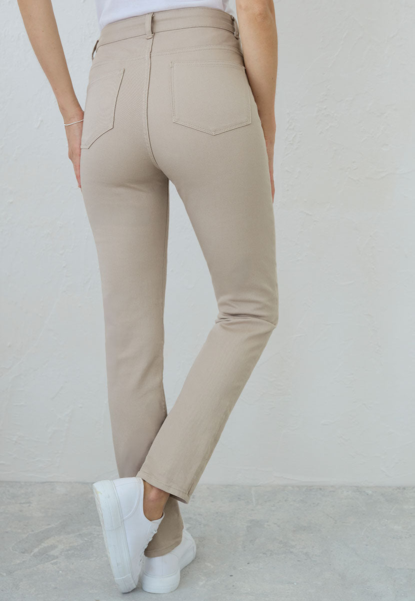 Sophia Slim Leg Jean - Natural Back View