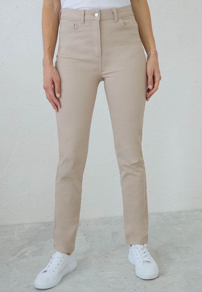 Sophia Slim Leg Jean - Natural