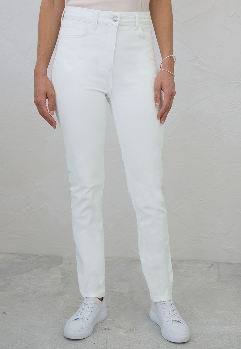 Sophia Slim Leg Jean - White