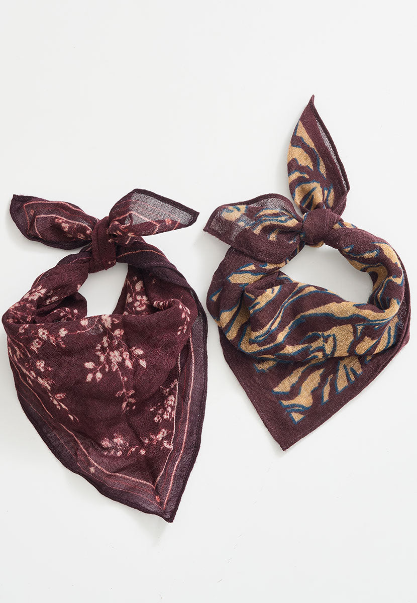 Square Wool Scarf - Rimini Print