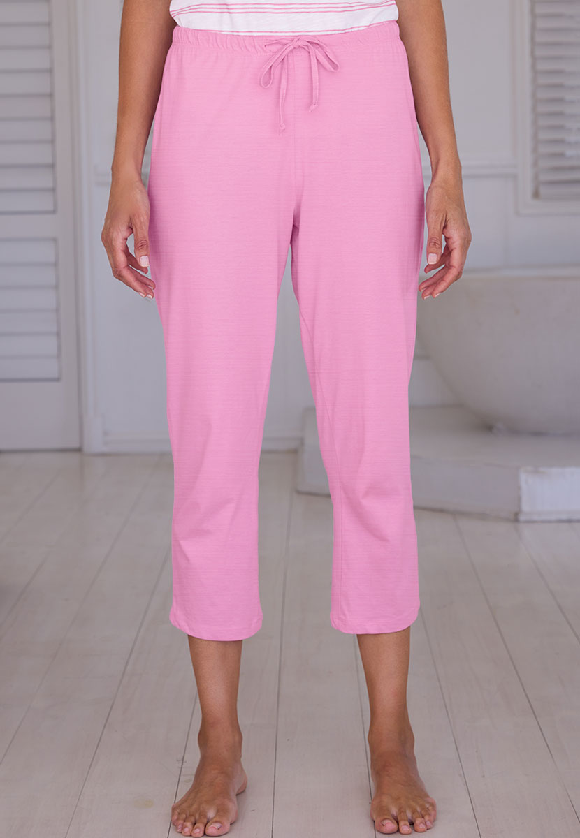 Stella Short Sleeve Pure Cotton Pyjama Set - Rose Stripe