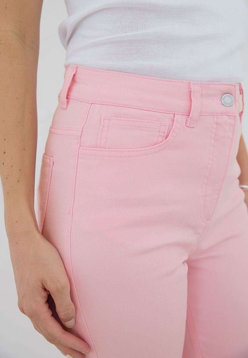 Stevie Straight Leg Jean - Blossom Detail View