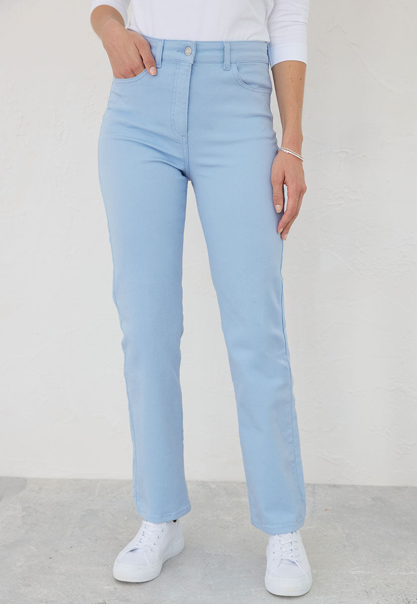 Stevie Straight Leg Jean - Soft Blue