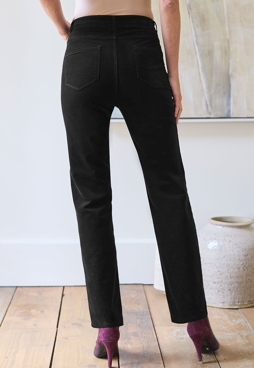 Vanessa Velvet Jean Black Back View