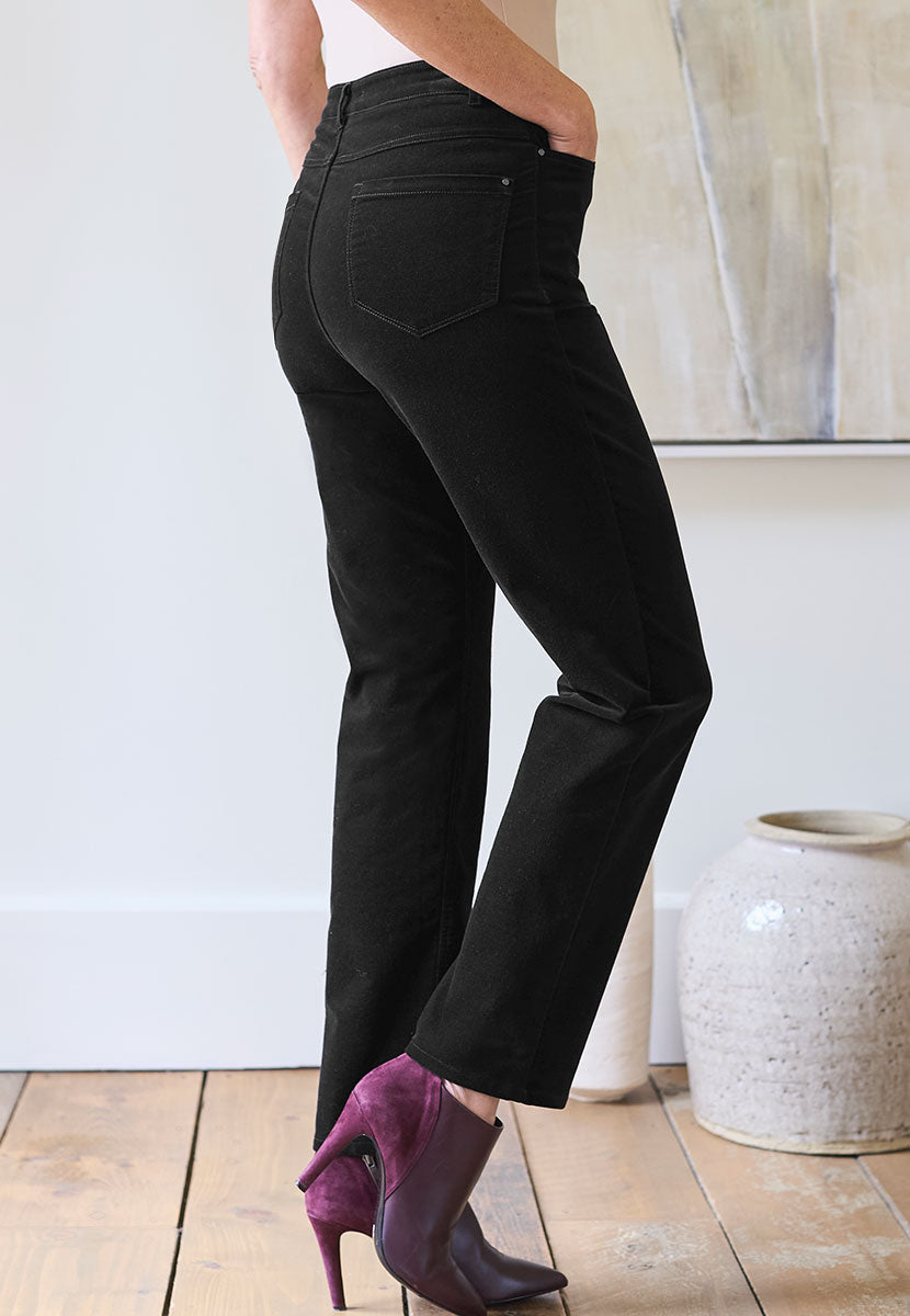 Vanessa Velvet Jean Black Side View