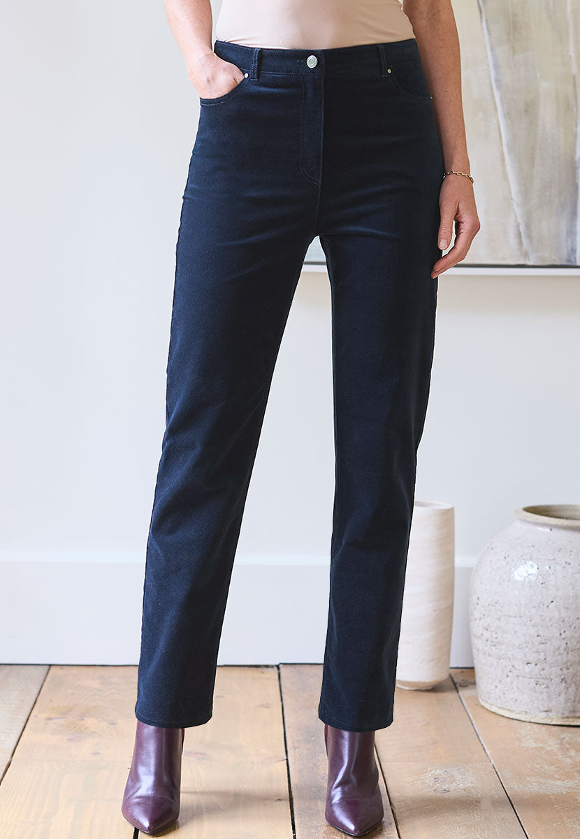 Vanessa Velvet Jean Dark Navy Alternative View
