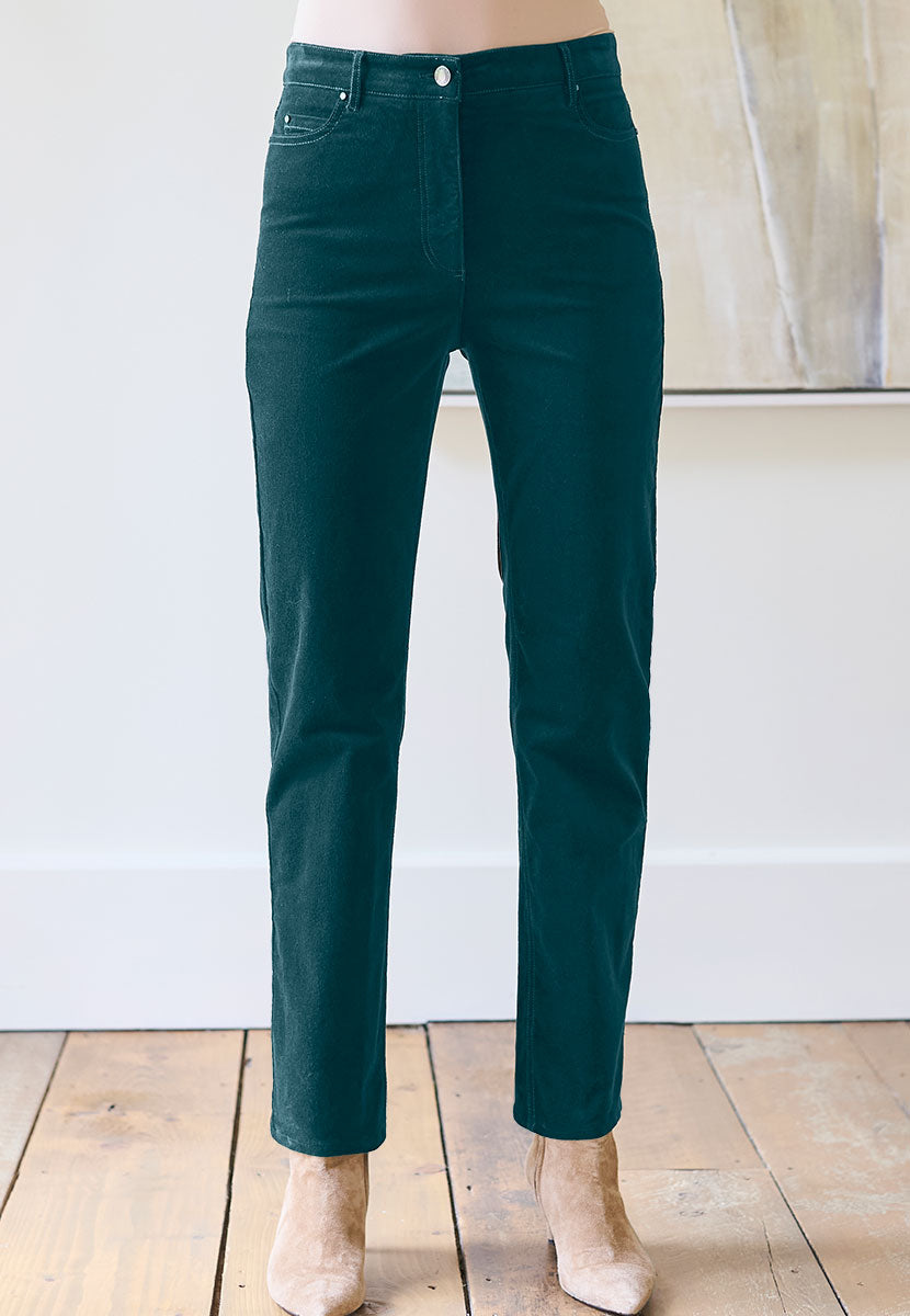 Vanessa Velvet Jean Winter Teal Alternative View