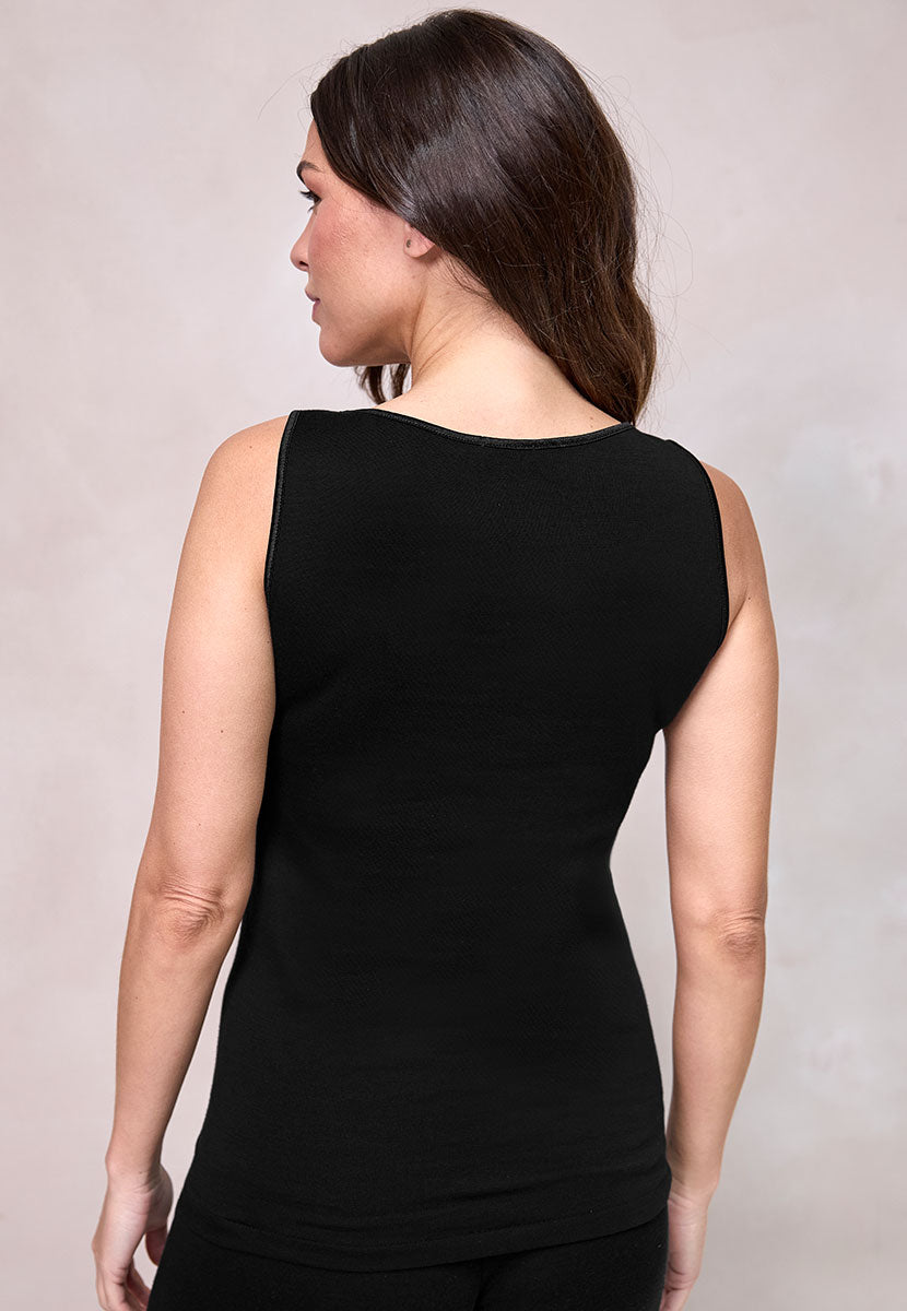 Verona Thermal Sleeveless Vest - Black
