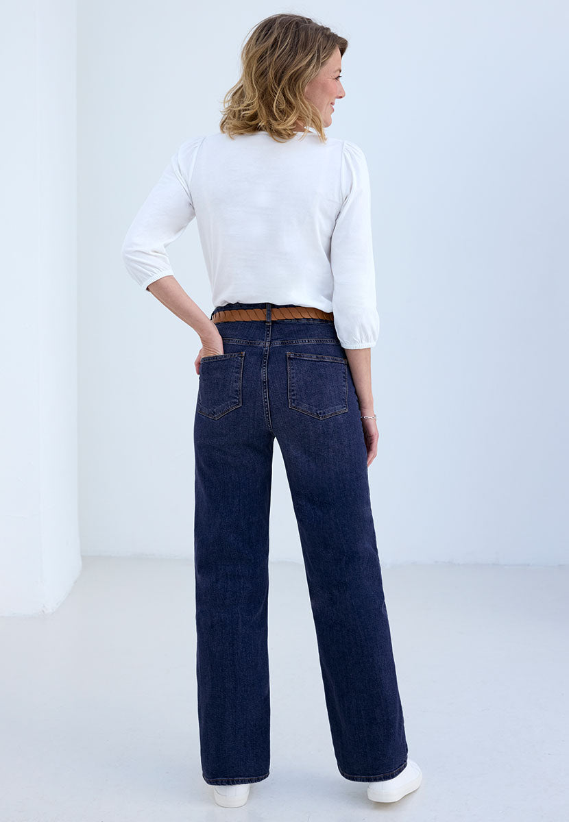 Willow Wide Leg Jean - Dark Denim
