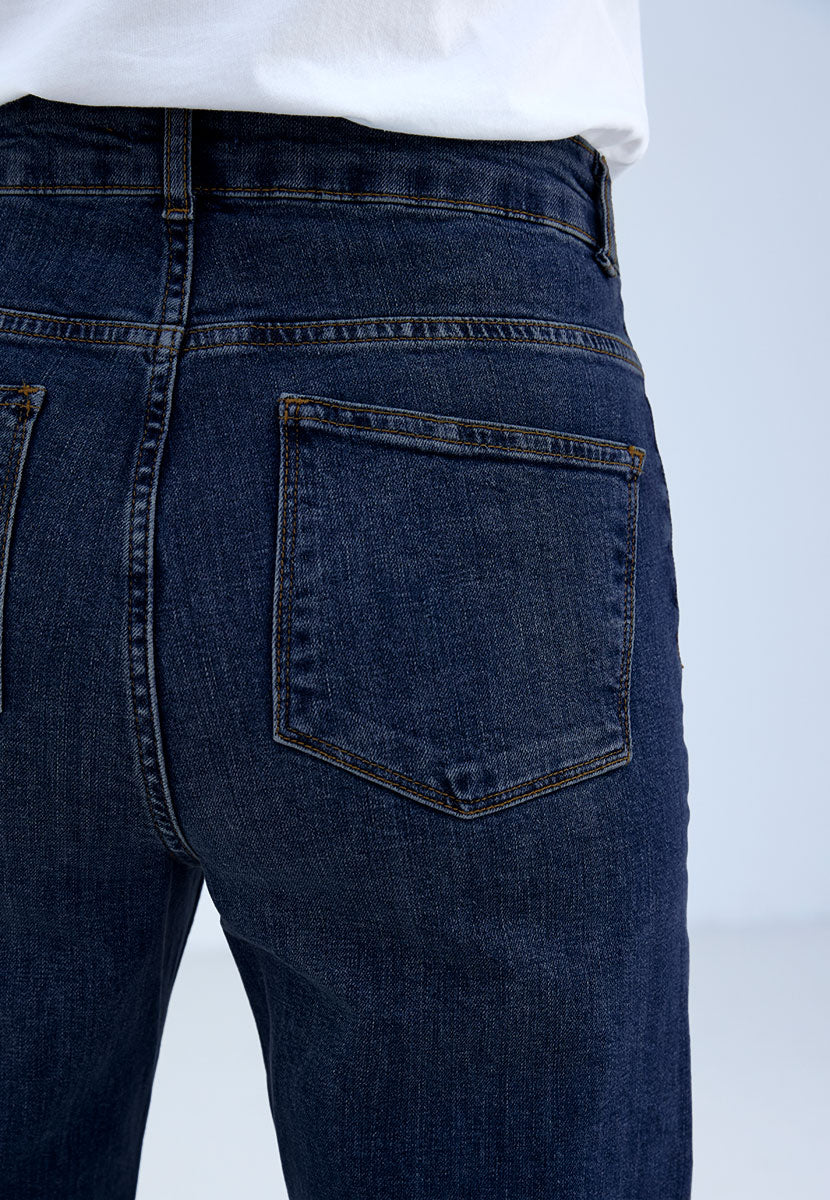 Willow Wide Leg Jean - Dark Denim