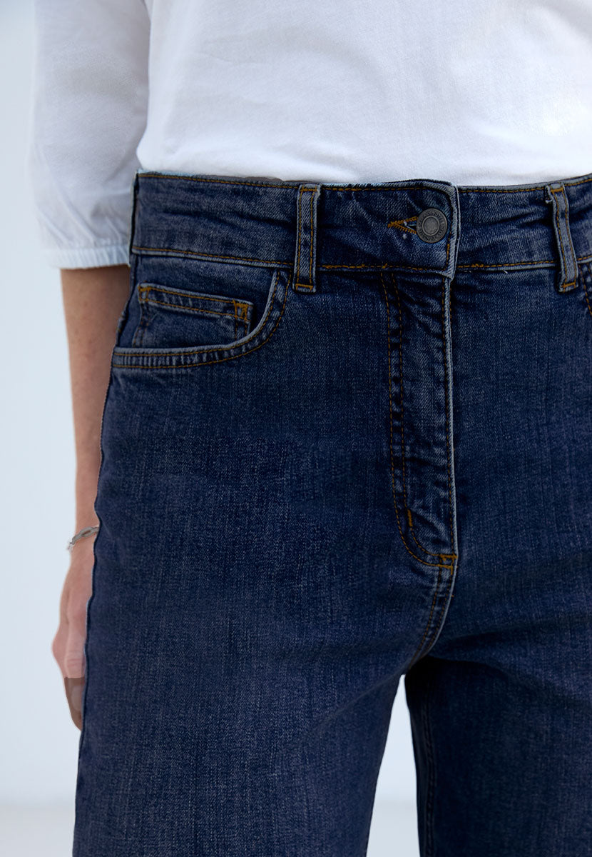 Willow Wide Leg Jean - Dark Denim