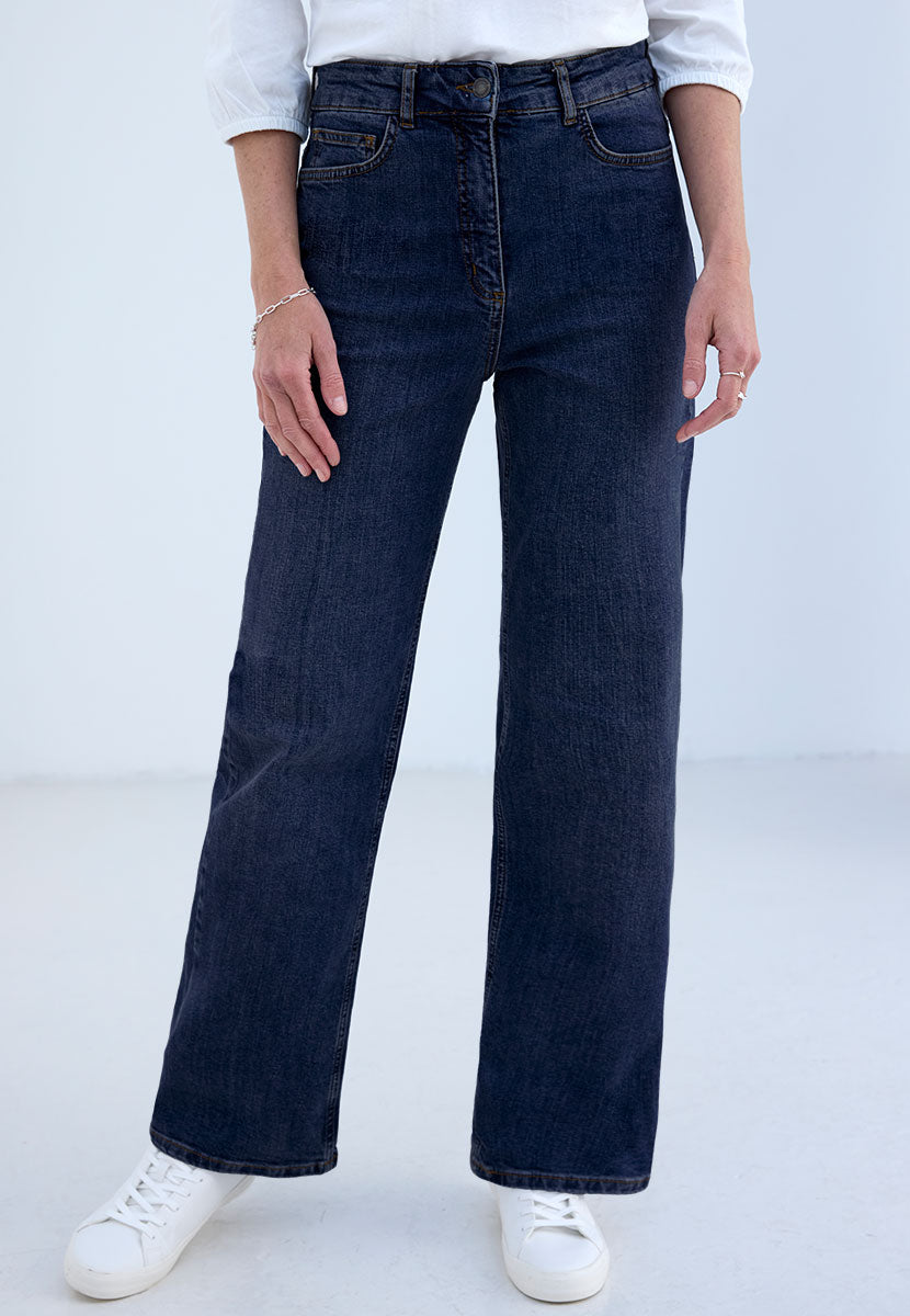 Willow Wide Leg Jean - Dark Denim