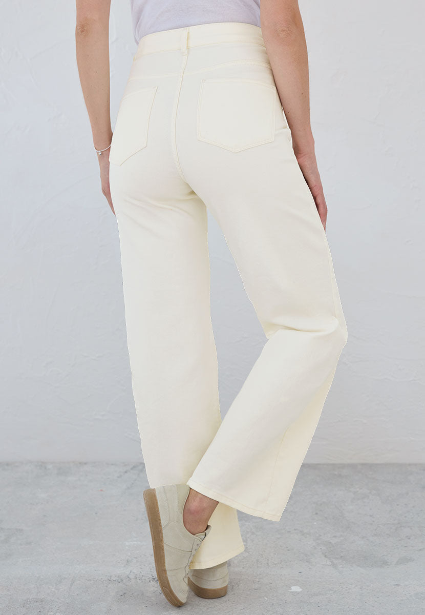 Willow Wide Leg Jean - Ecru