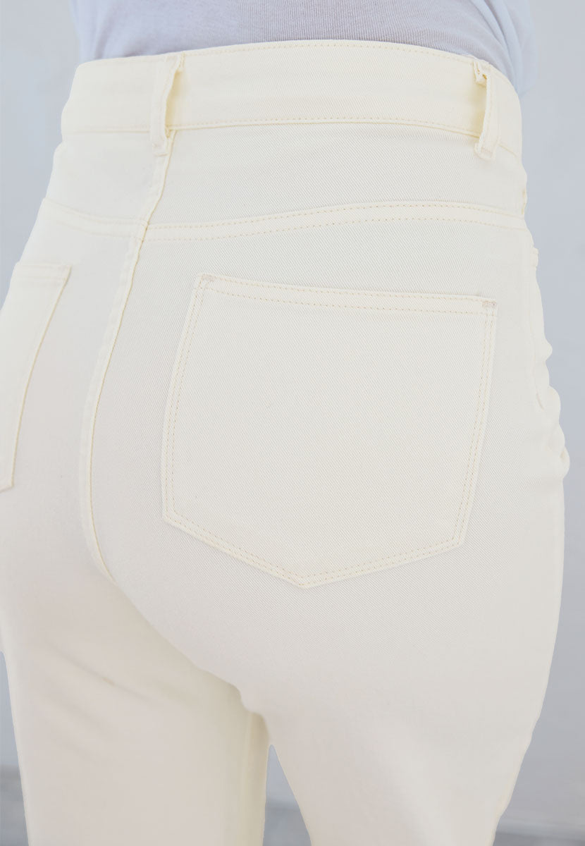 Willow Wide Leg Jean - Ecru