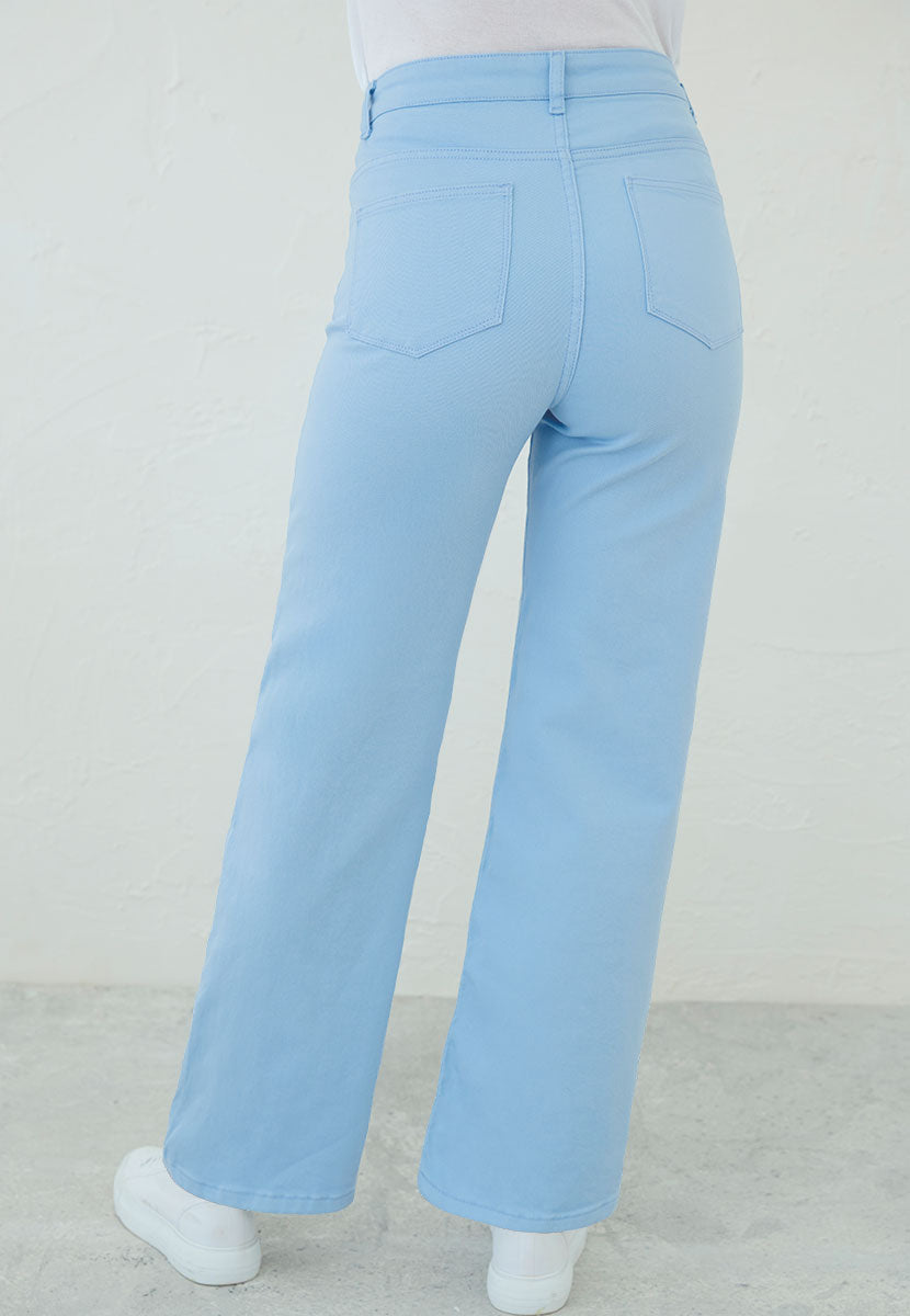 Willow Wide Leg Jean - Soft Blue