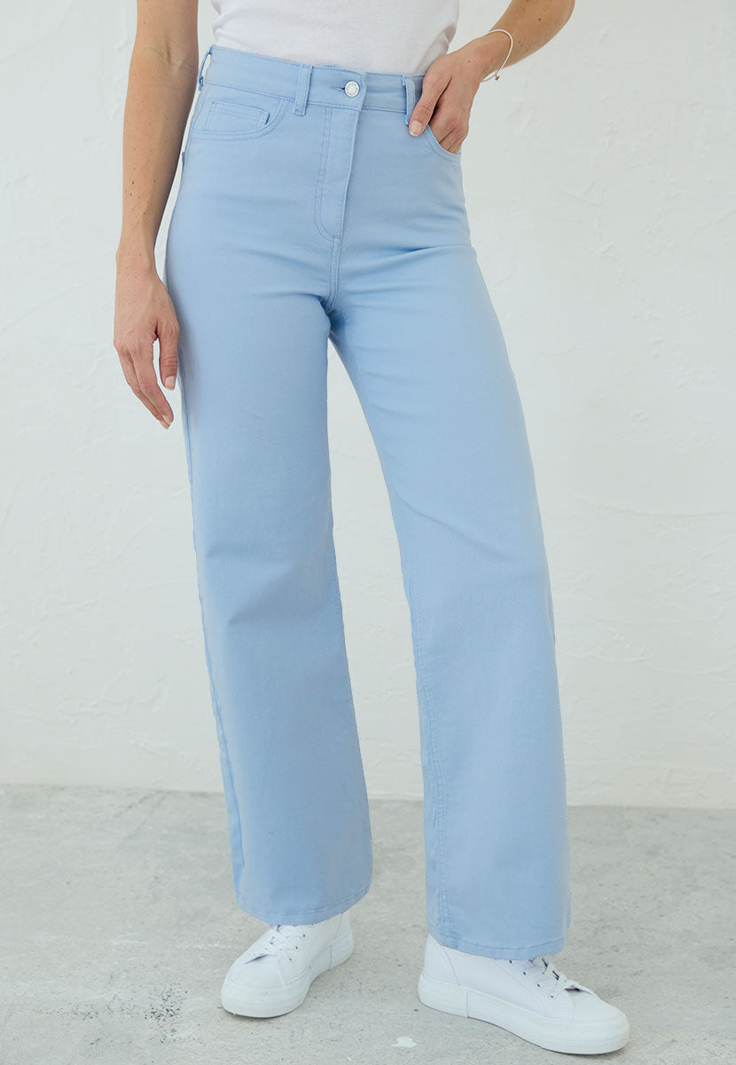 Willow Wide Leg Jean - Soft Blue
