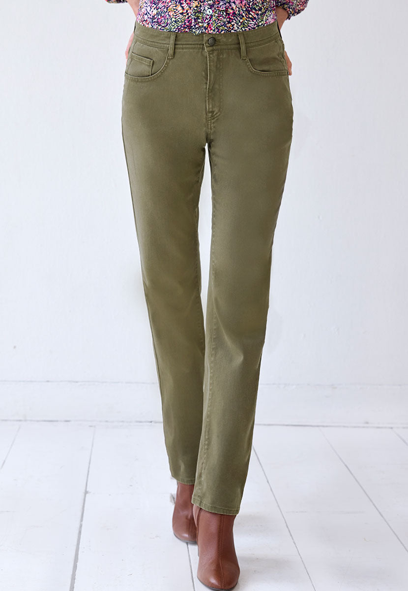 BRAX Winter Dream Mary Slim Fit Trouser - Khaki