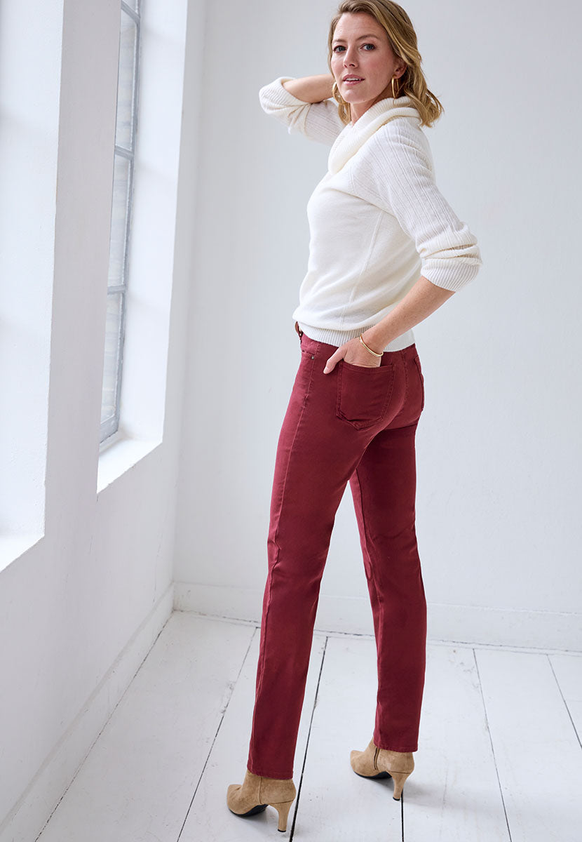 BRAX Winter Dream Mary Fit Trouser - Merlot