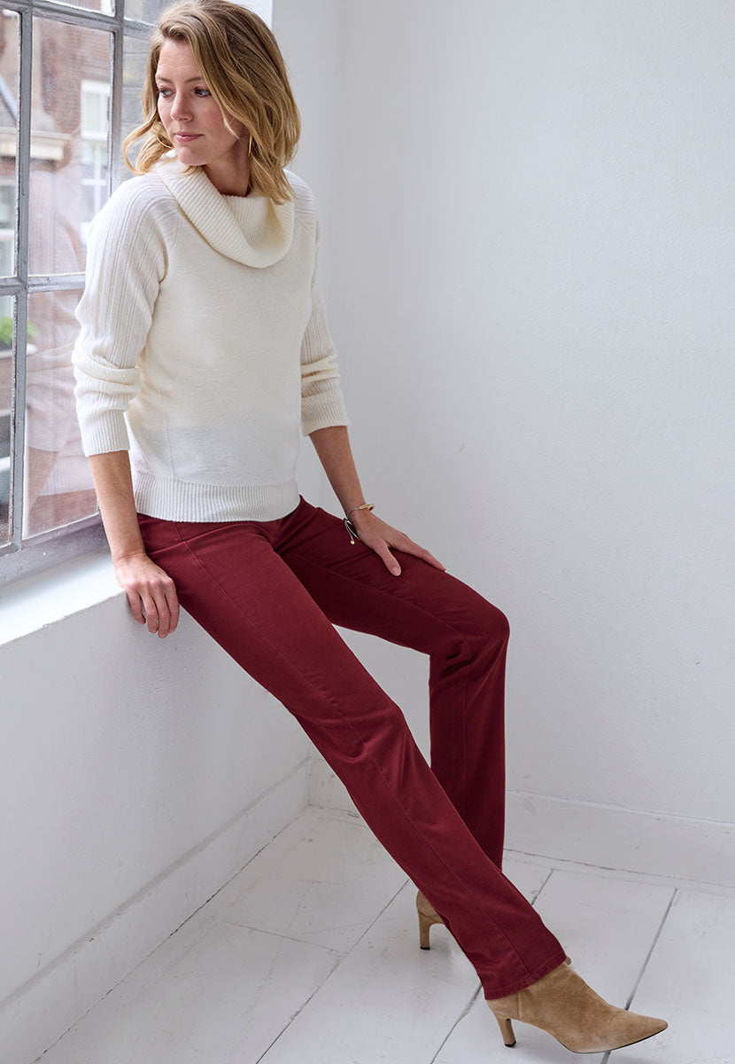 BRAX Winter Dream Mary Fit Trouser - Merlot