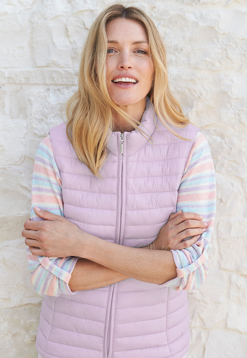 Zoe Padded Gilet - Lilac