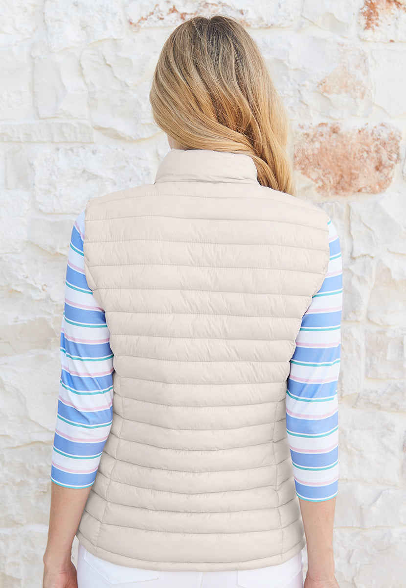 Zoe Padded Gilet - Pearl White