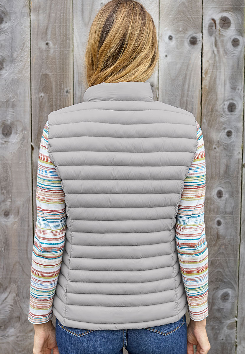 Zoe Padded Gilet - Silver Grey