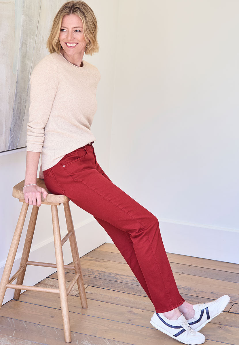 BRAX Premium Denim Carola Jeans - Cranberry Front View