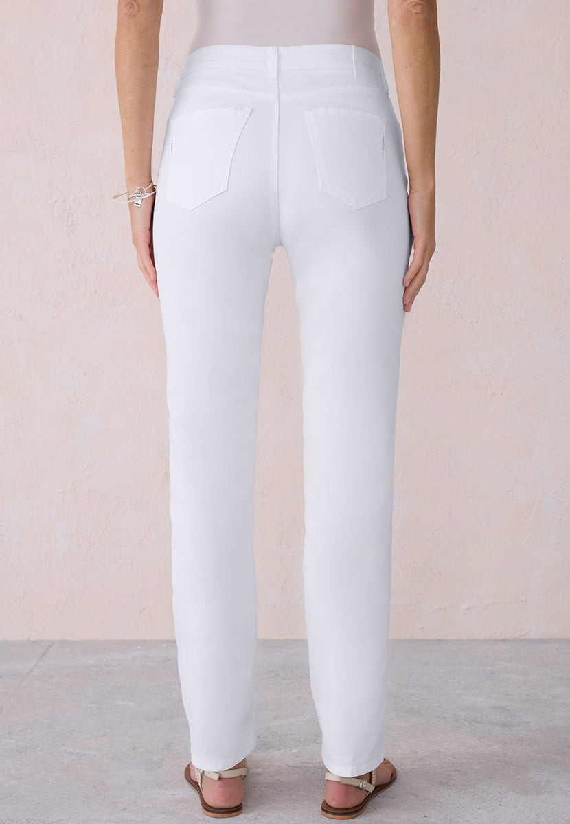 BRAX Superior Cotton Carola Curvy Fit Trouser – White