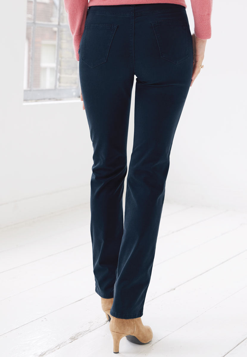 BRAX Winter Dream Carola Fit Trousers - Dark Navy Back View