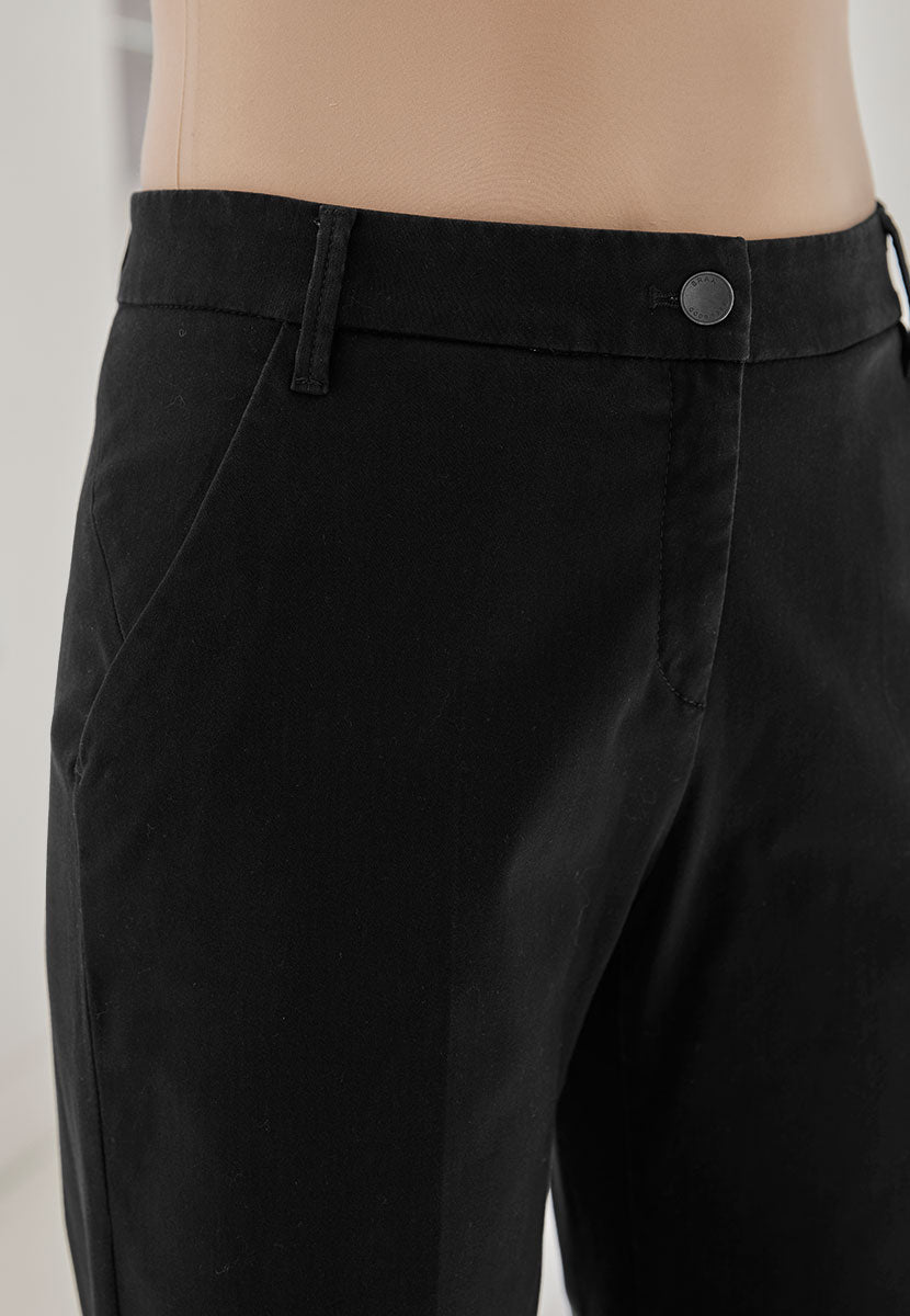 BRAX Maine Winter Dream Trouser Black Front Detail View