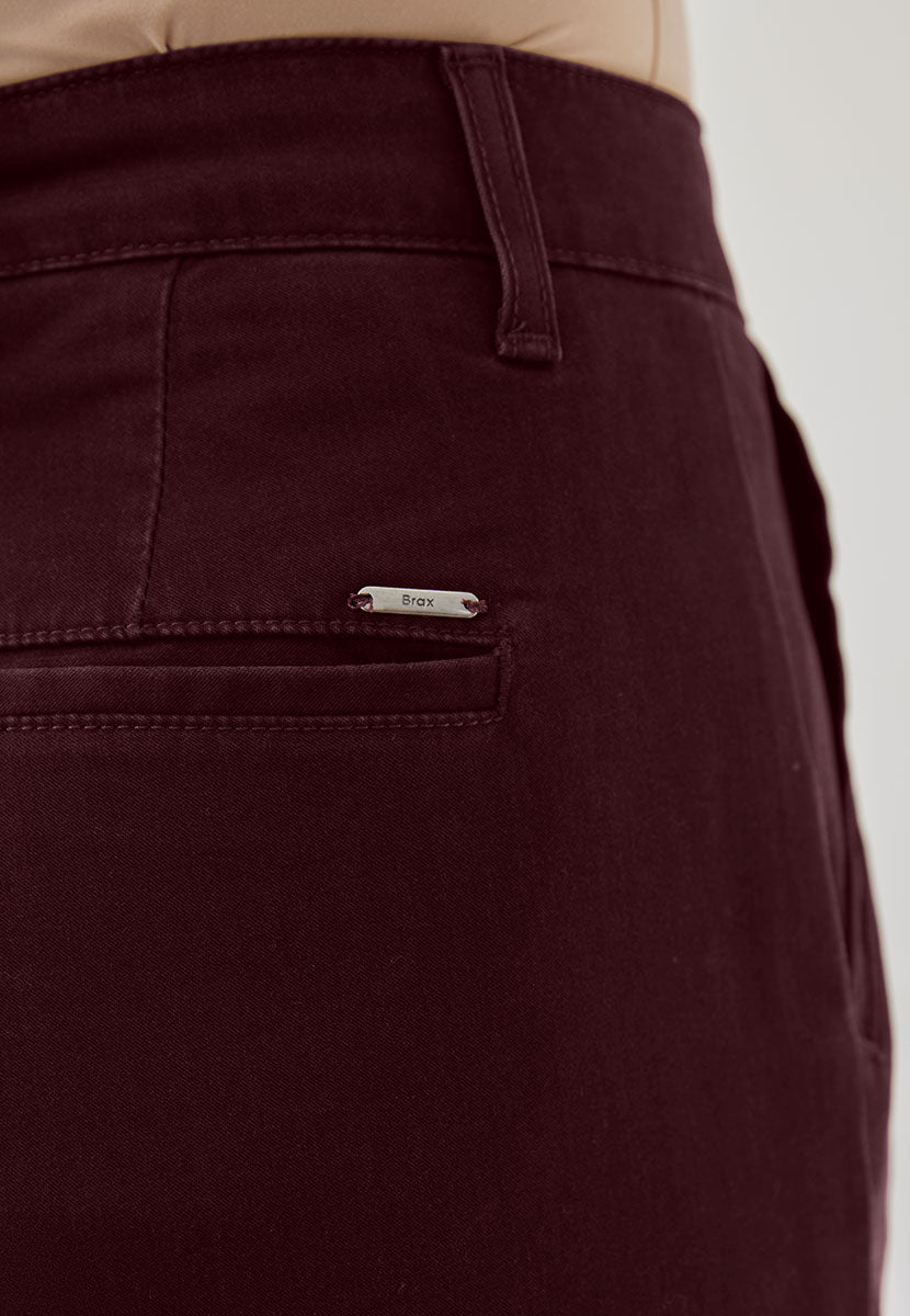 BRAX Maine Winter Dream Trouser - Deep Fig Back Detail View