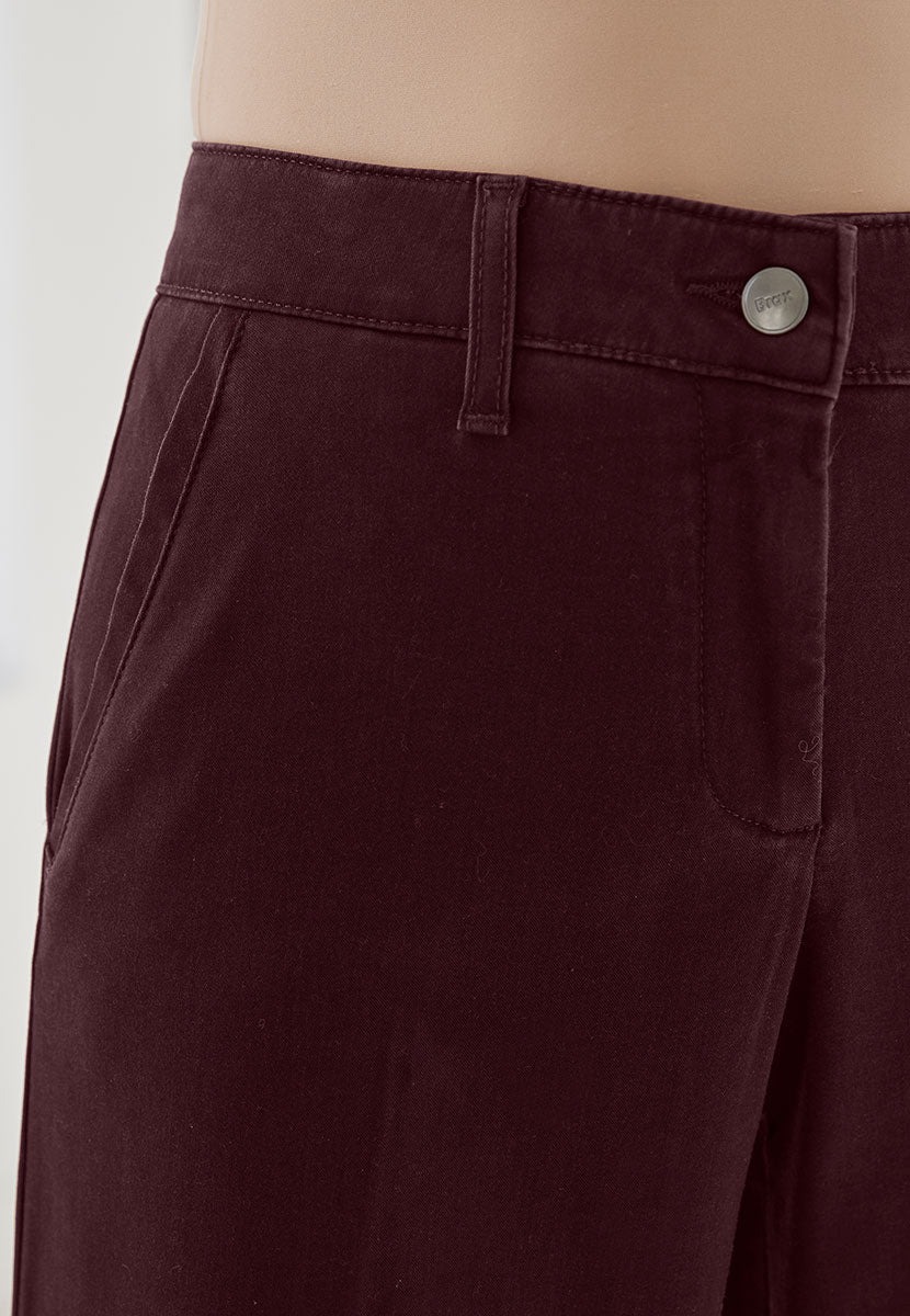 BRAX Maine Winter Dream Trouser - Deep Fig Detail View
