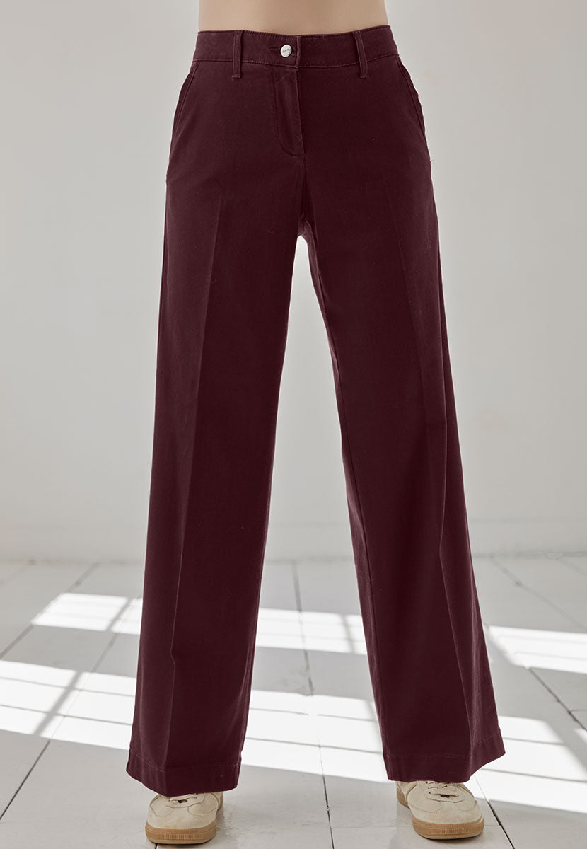 BRAX Maine Winter Dream Trouser - Deep Fig Front Alt View