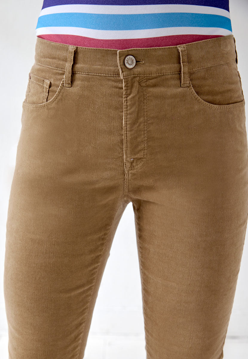 BRAX Premium Cord Mary Fit Trouser - Soft Camel