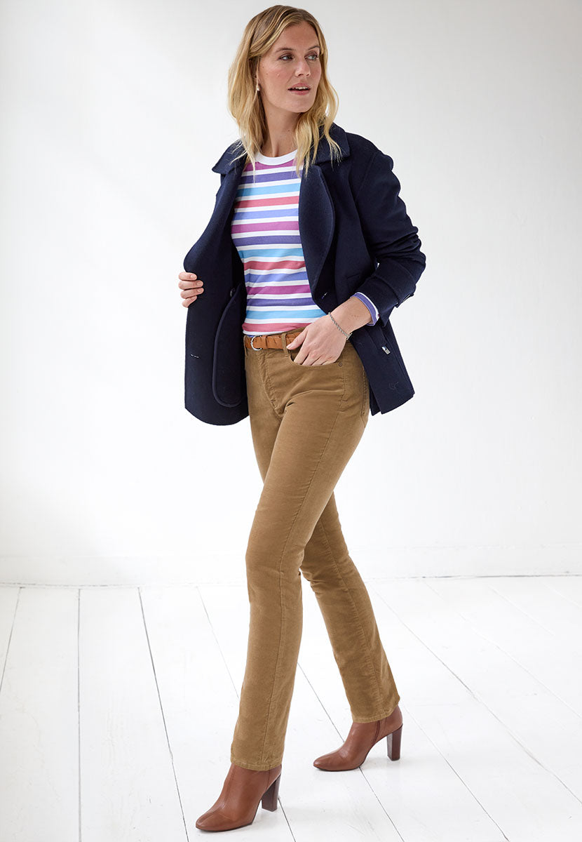 BRAX Premium Cord Mary Fit Trouser - Soft Camel