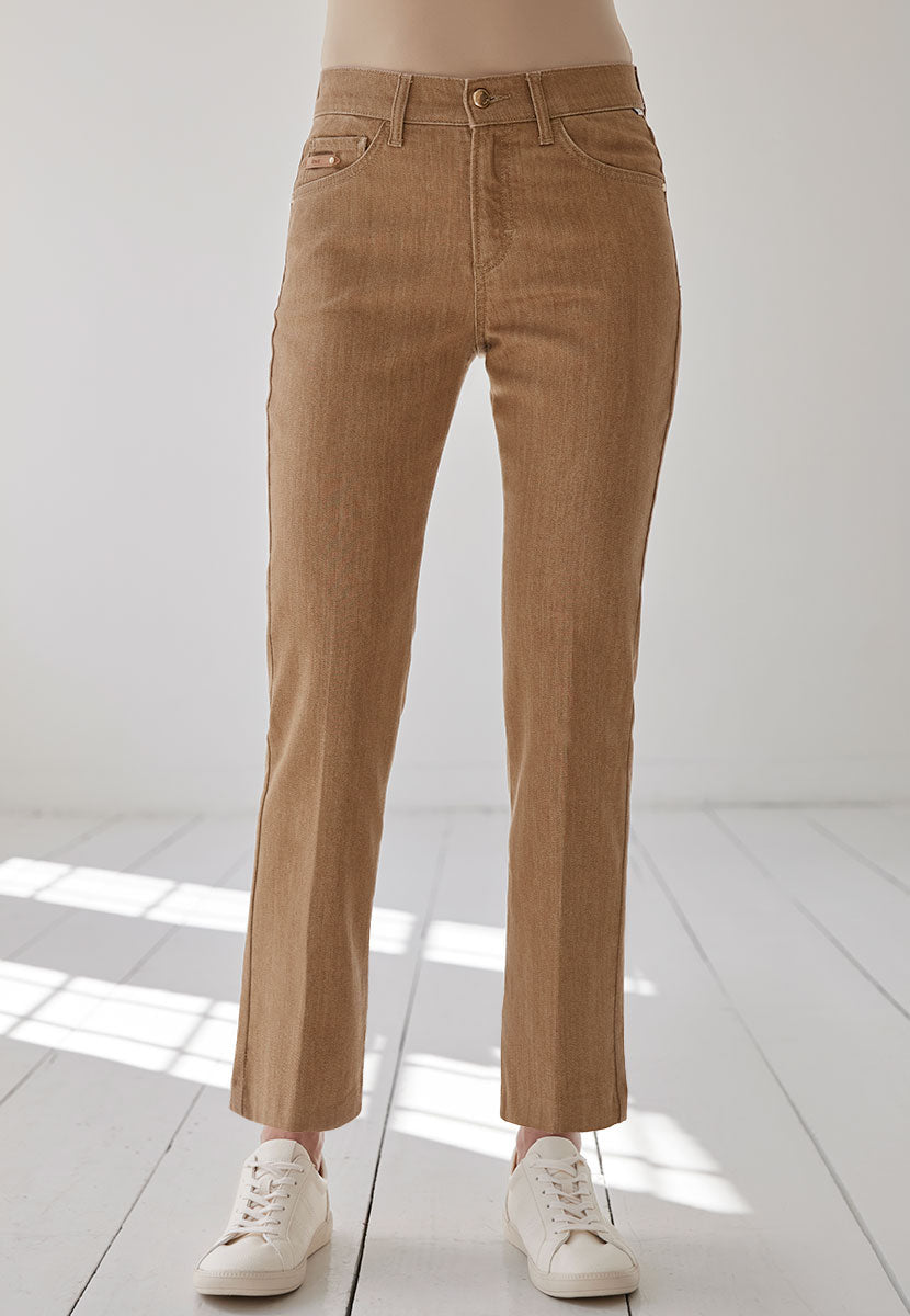 May Slim Leg Ankle Grazer Jean - Deep Sand