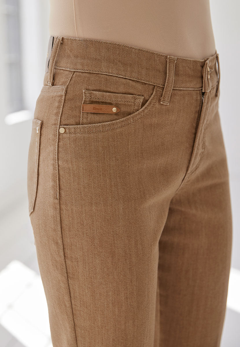 May Slim Leg Ankle Grazer Jean - Deep Sand