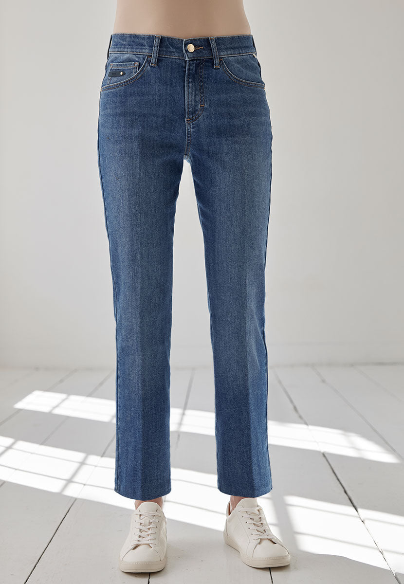 May Slim Leg Ankle Grazer Jean - Mid Denim