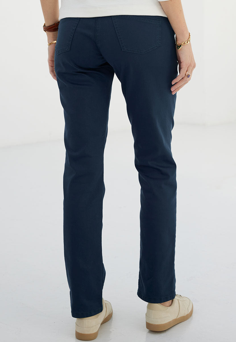 BRAX Pamina 29 Inch Leg Trouser - Dark Navy Back View