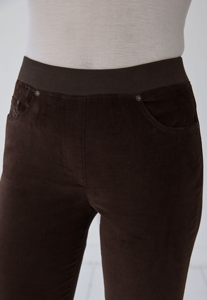 BRAX Pamina Fine Cord Trouser - Chocolate