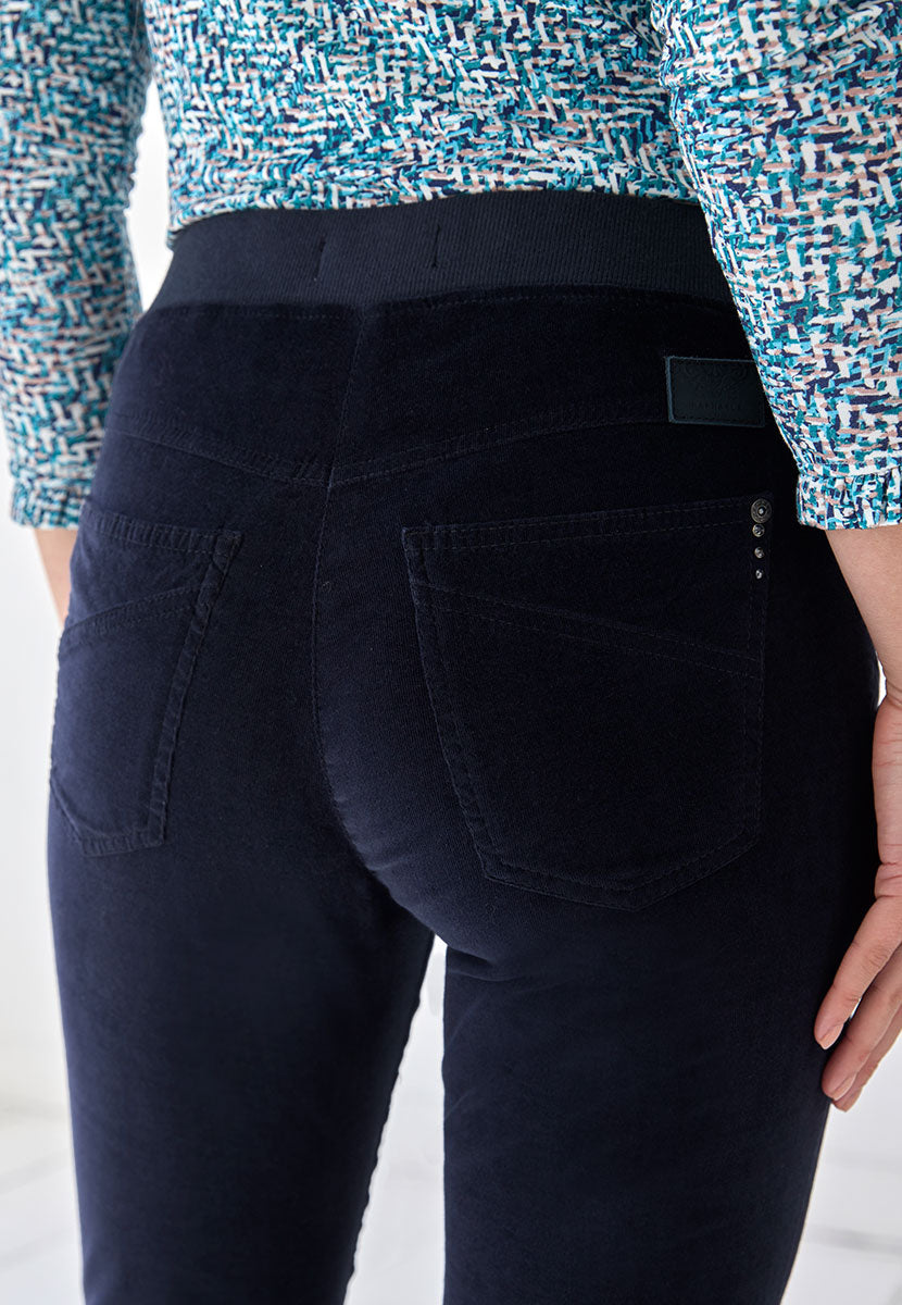 BRAX Pamina Fine Cord Trouser - Dark Navy