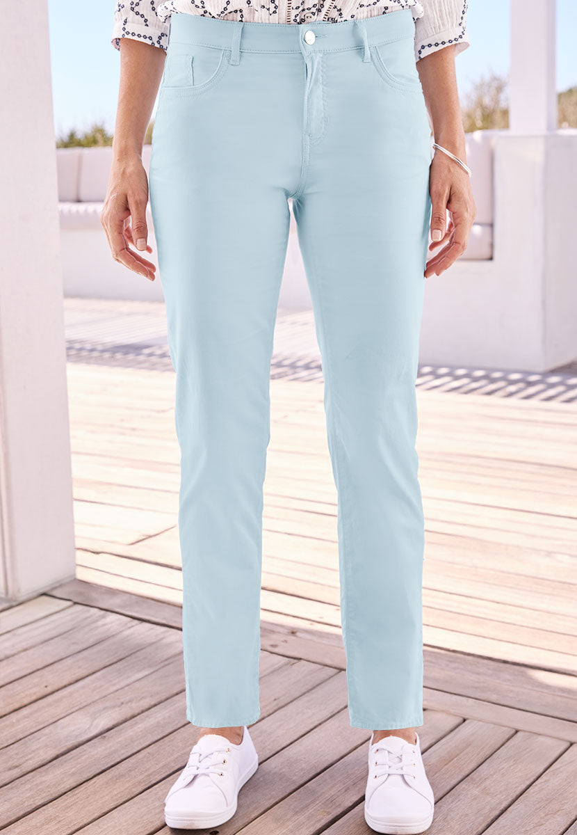 BRAX Summer Denim Carola Fit Trouser - Soft Blue
