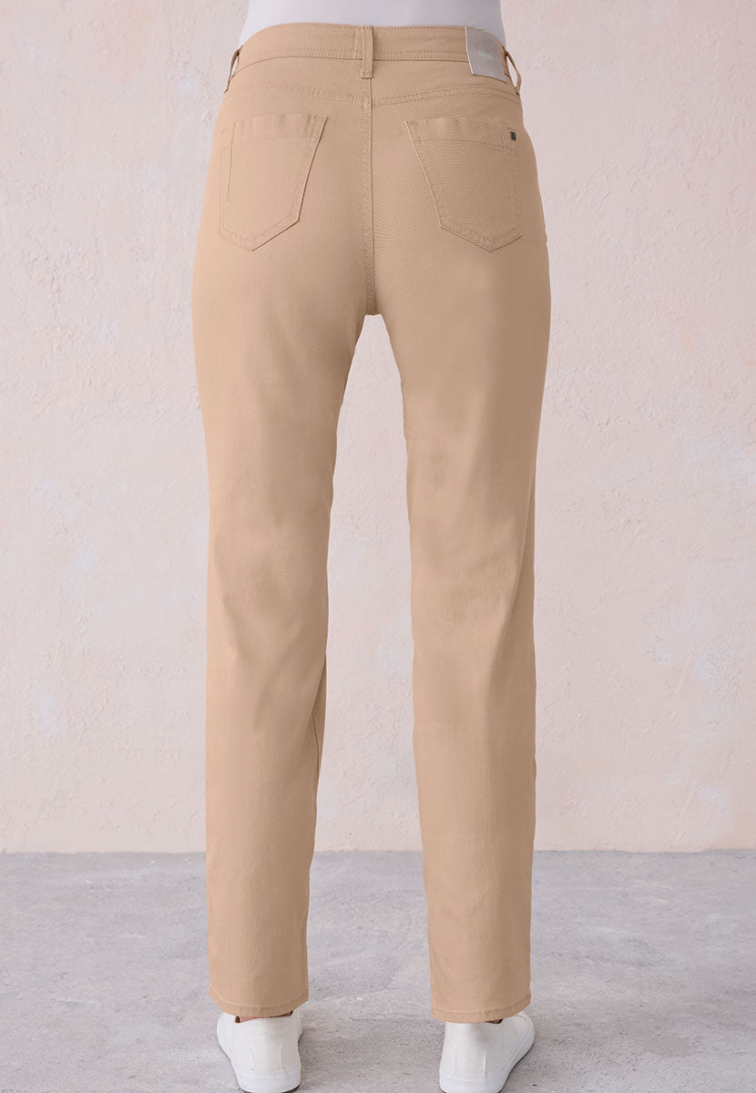 BRAX Summer Denim Carola Fit Trouser - Warm Almond