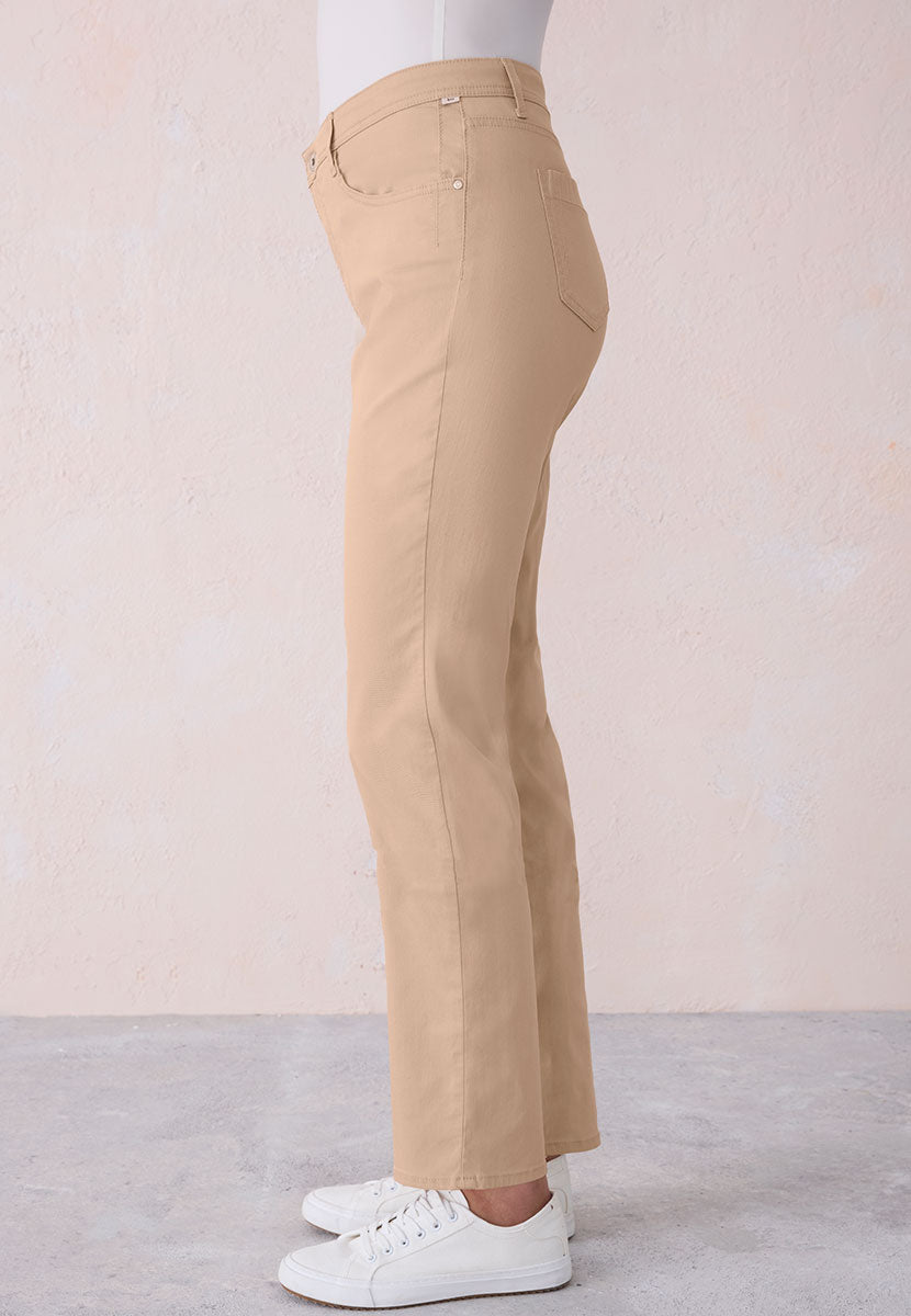 BRAX Summer Denim Carola Fit Trouser - Warm Almond