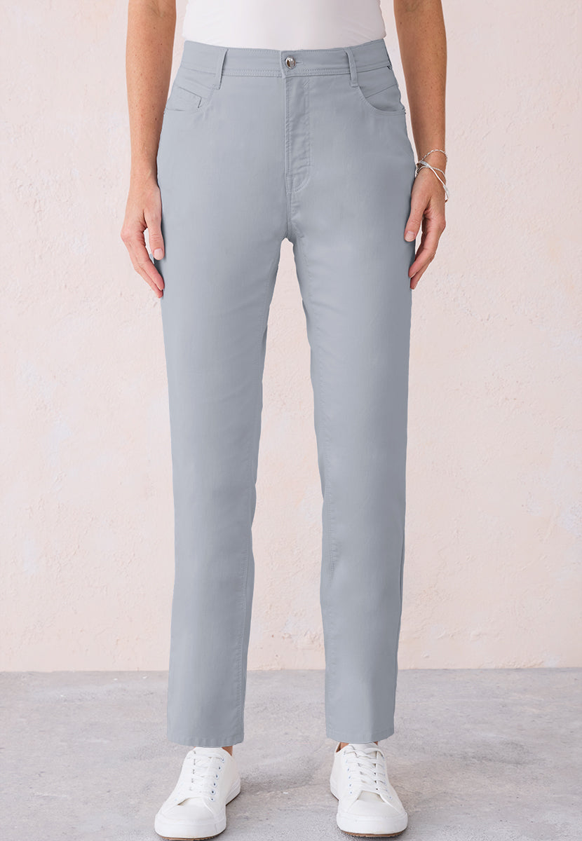 BRAX Superior Cotton Mary Slim Fit Trouser – Summer Grey